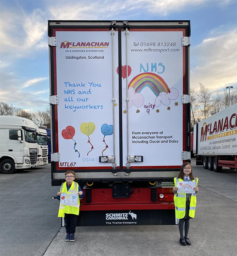 New MTL Trailers Support The NHS with Childrens pictures